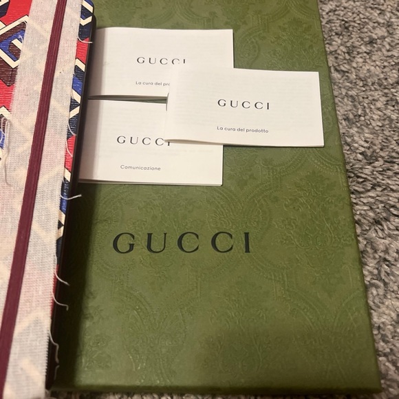 Gucci Red and Blue Geometric Pattern Notebook with Dustbag-Box - Picture 3 of 6